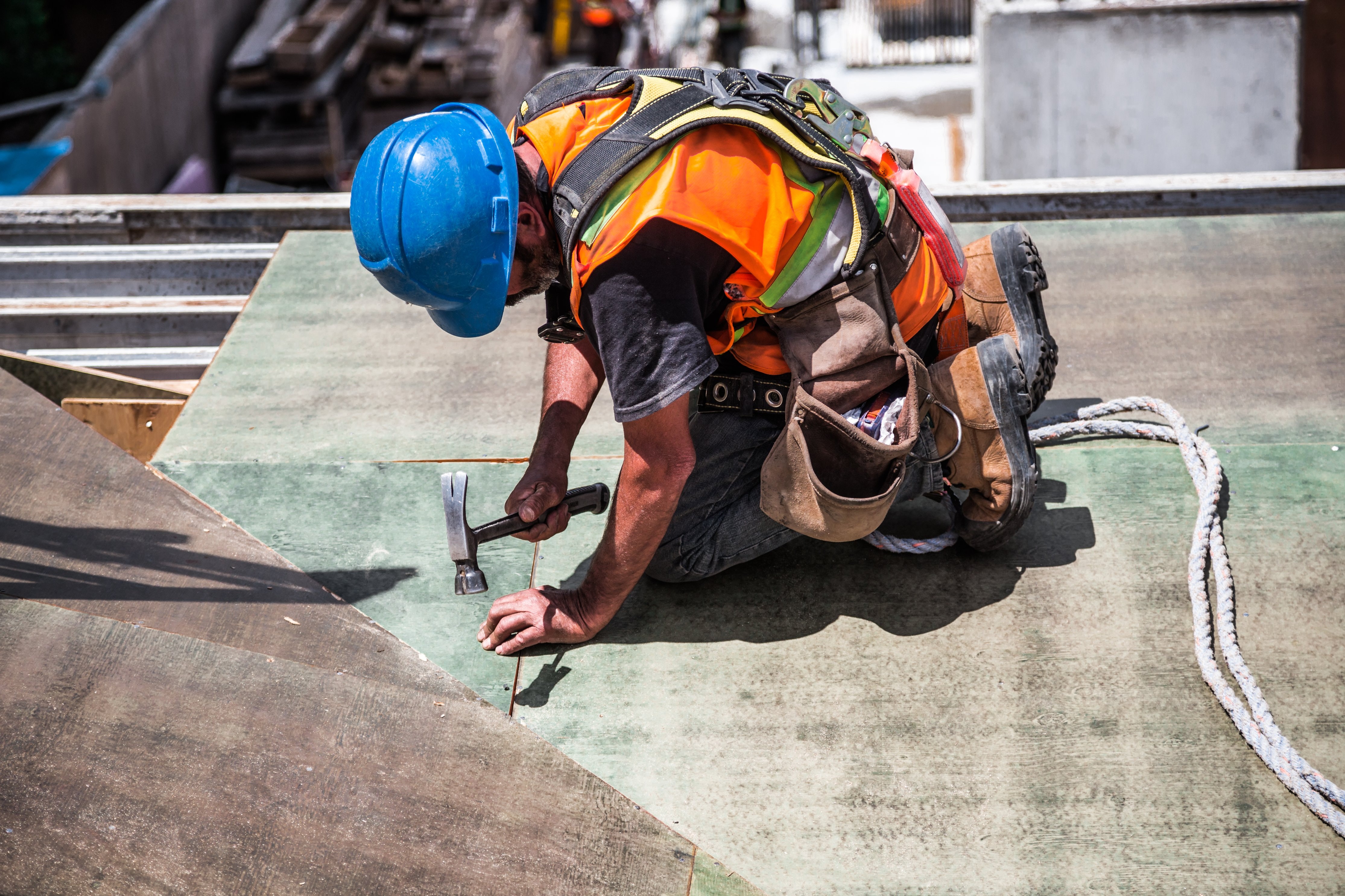 Construction worker working