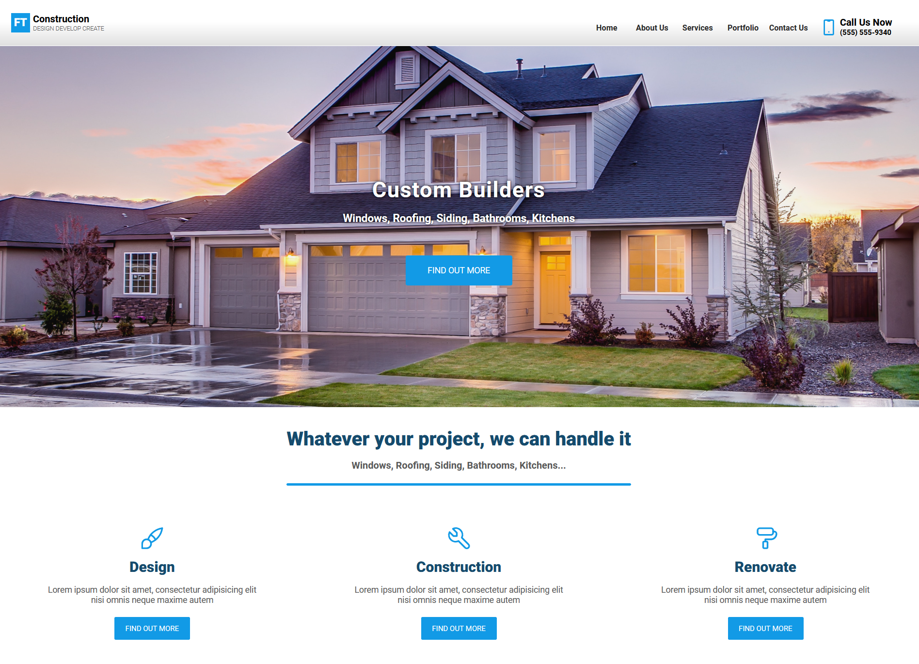 Construction Landing Page